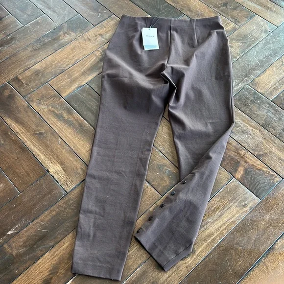 Theory Eco New Bistretch mocha button legging